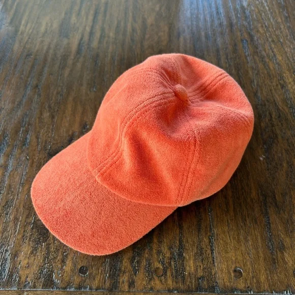 Anthropologie NWOT Orange Terry Icon Baseball Cap - Picture 4 of 9